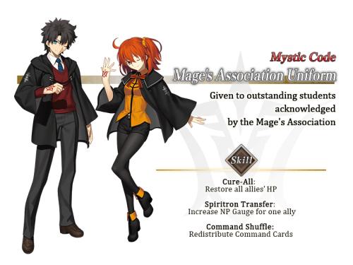 Mystic Codes Fate Grand Order Fgo Gamea